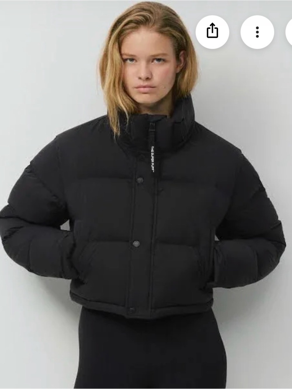 Aritzia Black Hooded Puffer Coat - Picture 4 of 4